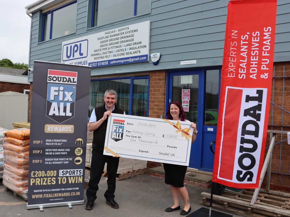Ashley Corry UPL Building Supplies Bromsgrove £1k