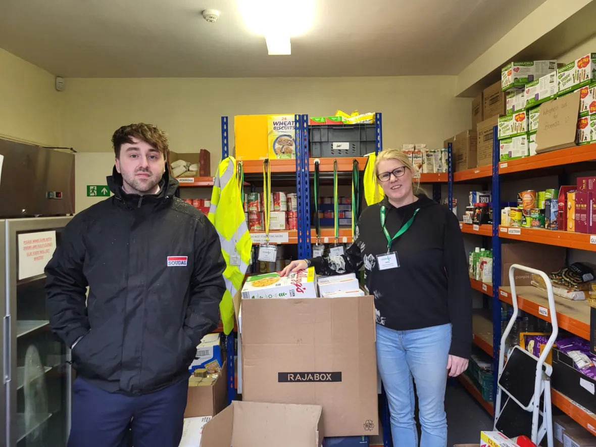 Soudal Donates essential food items to The Manna House for Tamworth Foodbank 