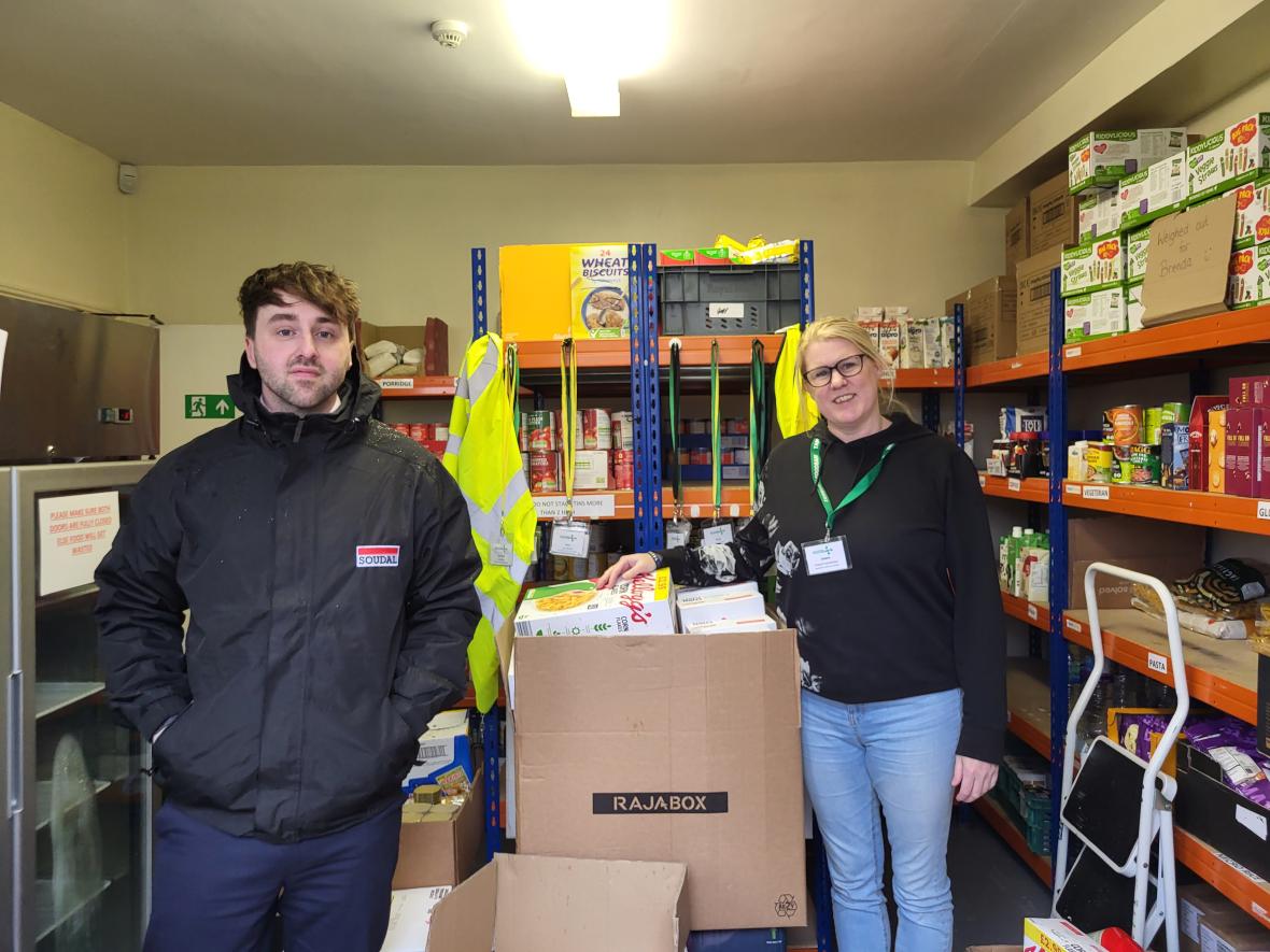 Soudal Donates essential food items to The Manna House for Tamworth Foodbank 