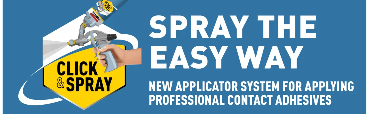 Spray the easy way, Soudal click & spray contact adhesive