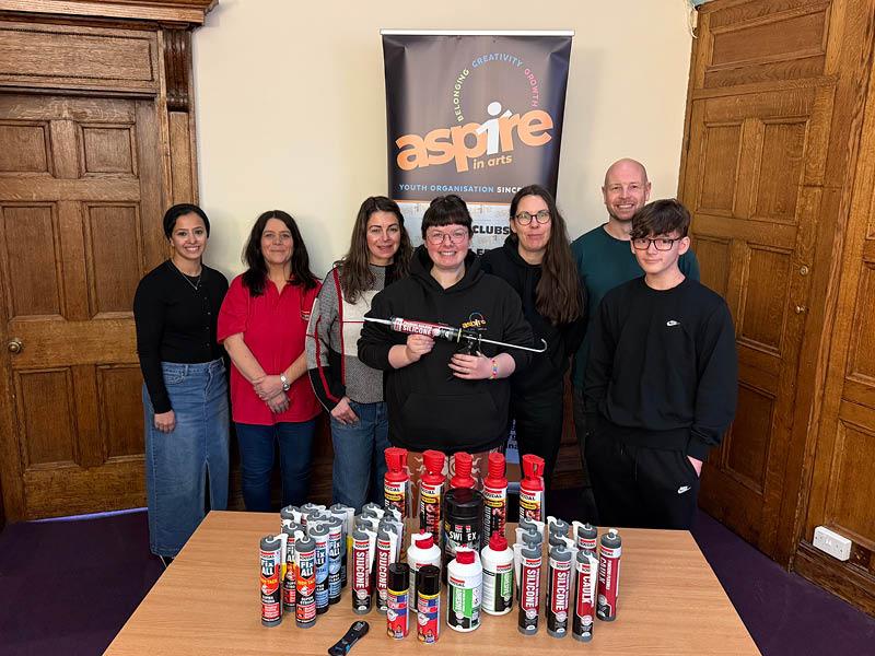 Soudal donates products to help Aspire In Arts with their new recording studio
