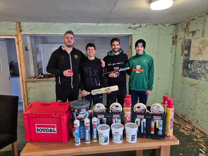 Kegworth Cricket Club Renovation Soudal Product Donation