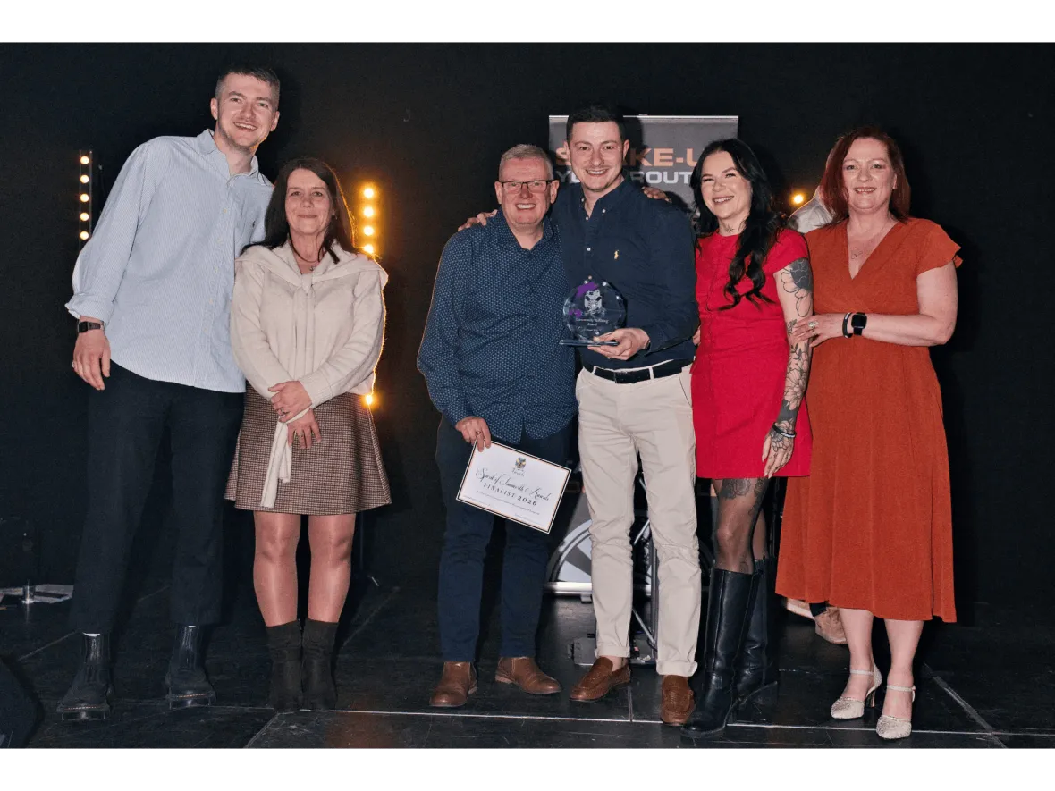 Soudal presents Tamworth Ramblers with the Community Wellbeing Award at Spirit of Tamworth