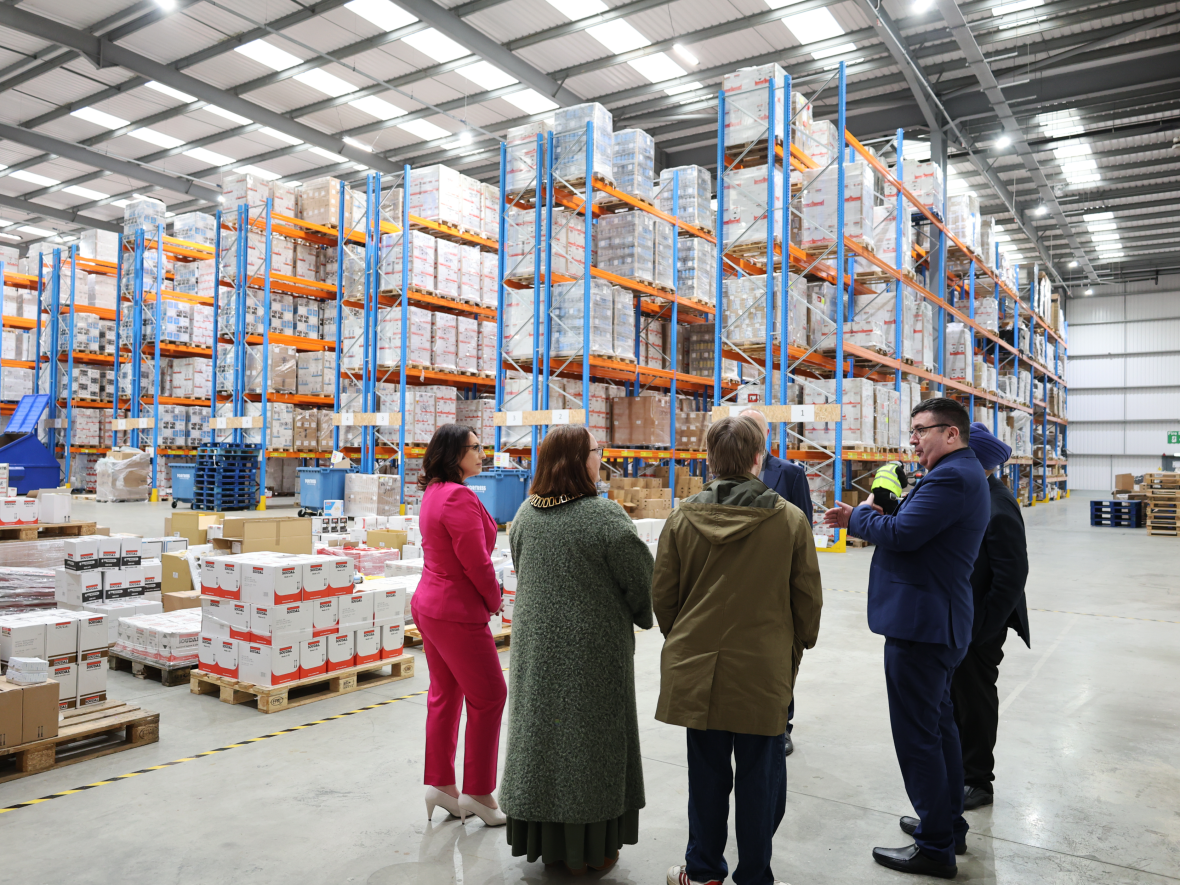 Councillor Debbie Bates tours Soudal NDC Warehouse