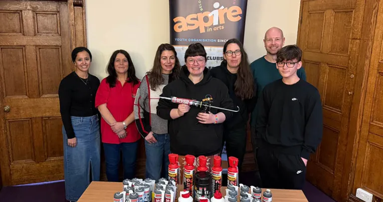 Soudal donates products to help Aspire In Arts with their new recording studio