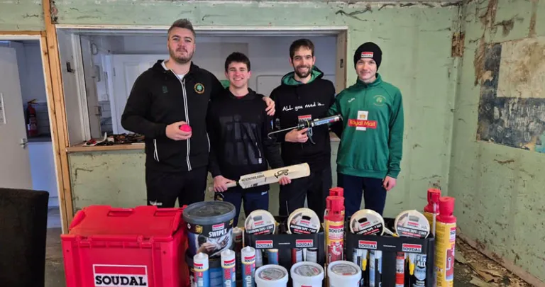 Kegworth Cricket Club Renovation Soudal Product Donation