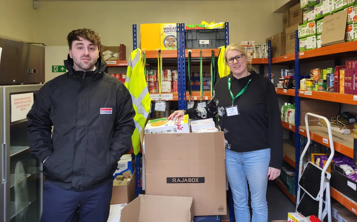 Soudal Donates essential food items to The Manna House for Tamworth Foodbank 