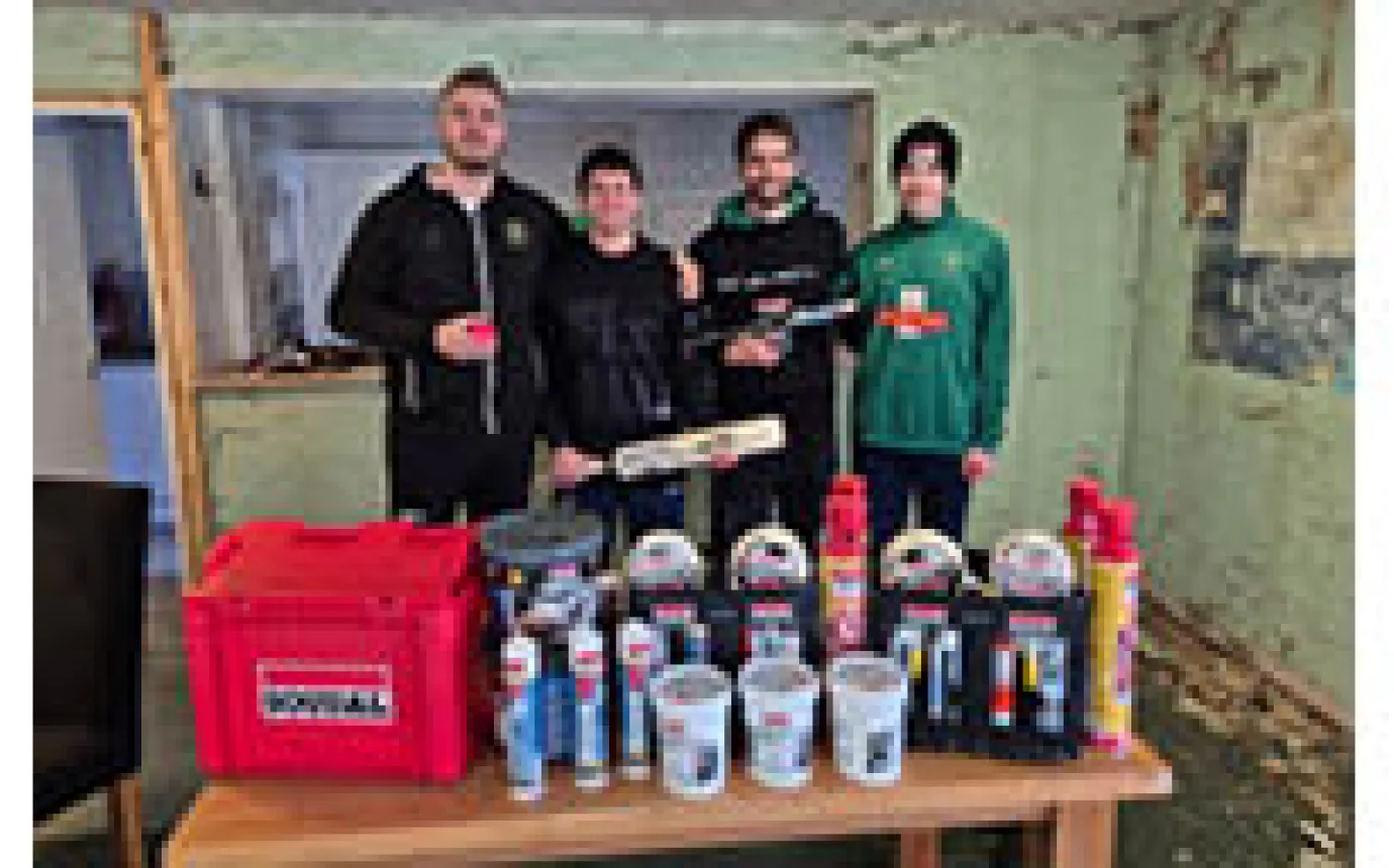 Kegworth Town Cricket Club Soudal donates Products