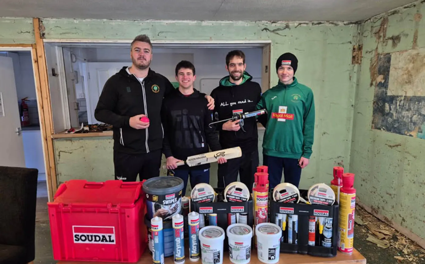 Kegworth Cricket Club Renovation Soudal Product Donation