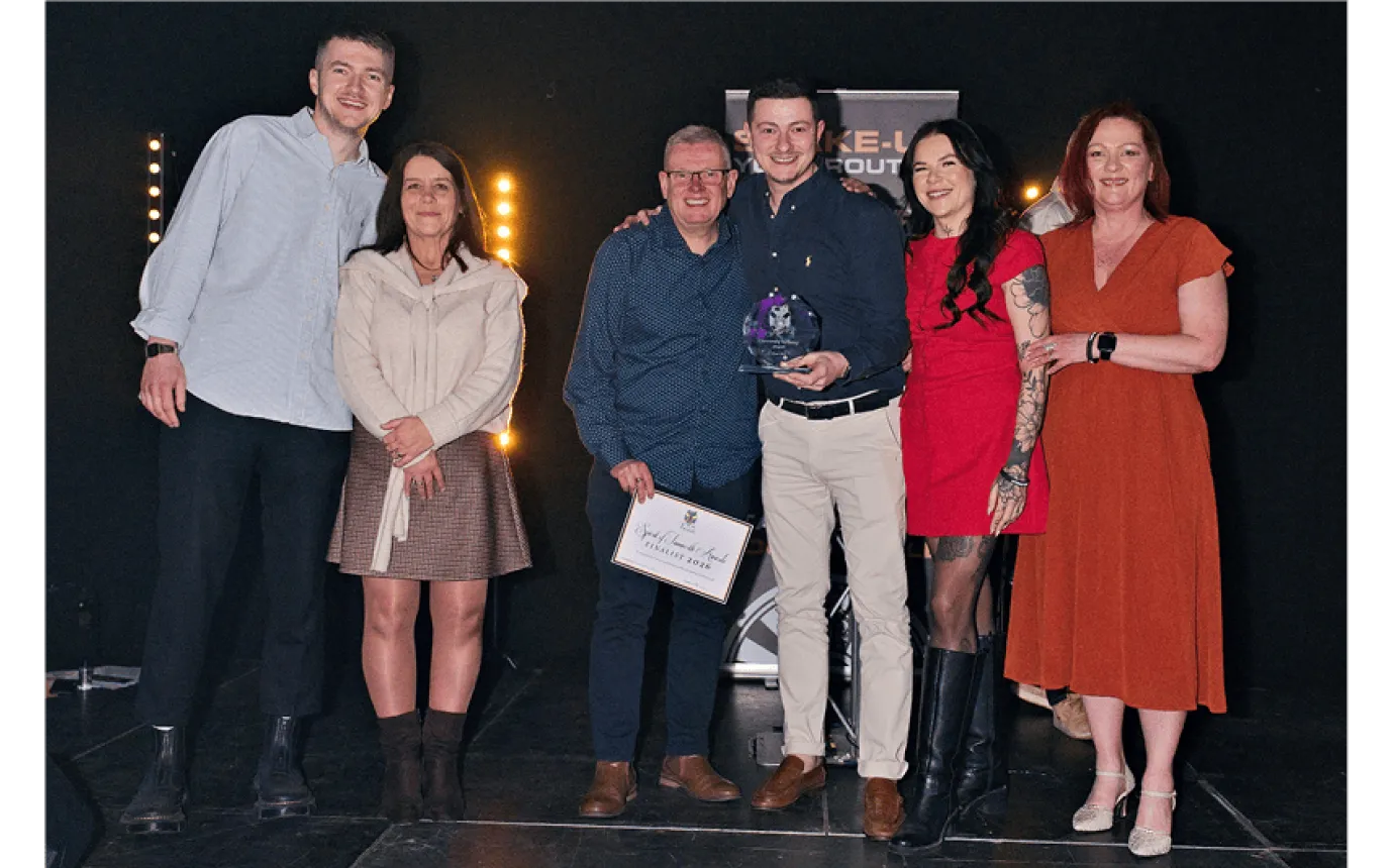 Soudal presents Tamworth Ramblers with the Community Wellbeing Award at Spirit of Tamworth