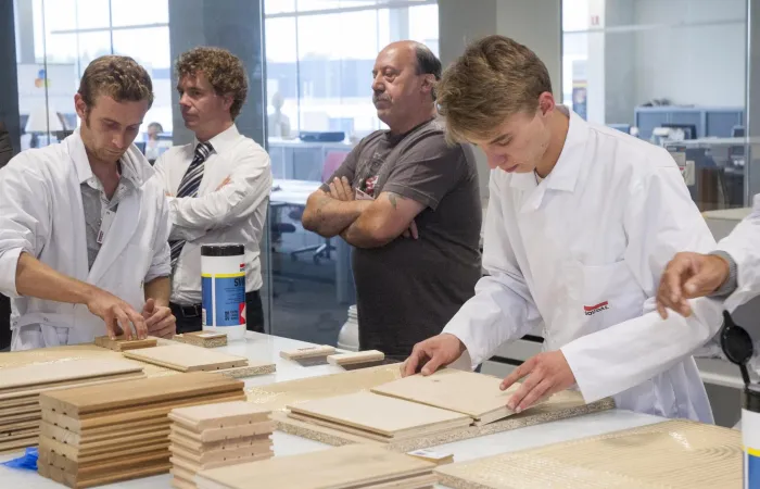 Impression event parquet adhesive in the Soudal Academy