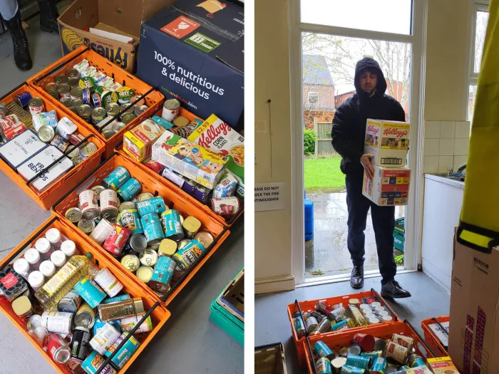 Soudal delivers a food donation to The Manna House for the Tamworth Foodbank