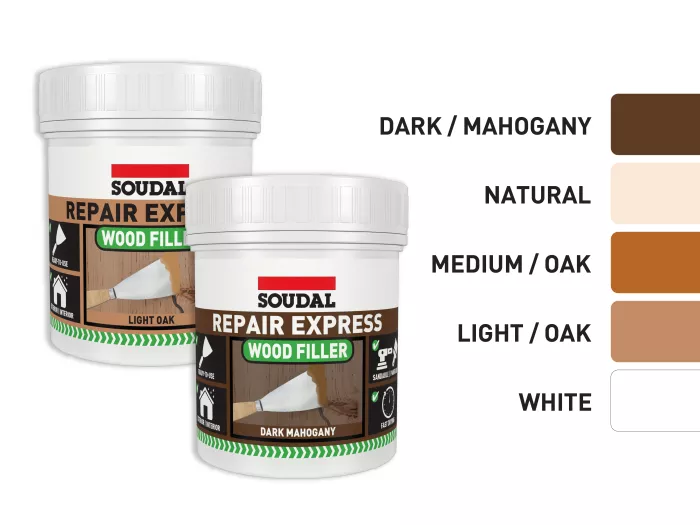 Soudal Repair Express Wood Filler 1 Part Colours